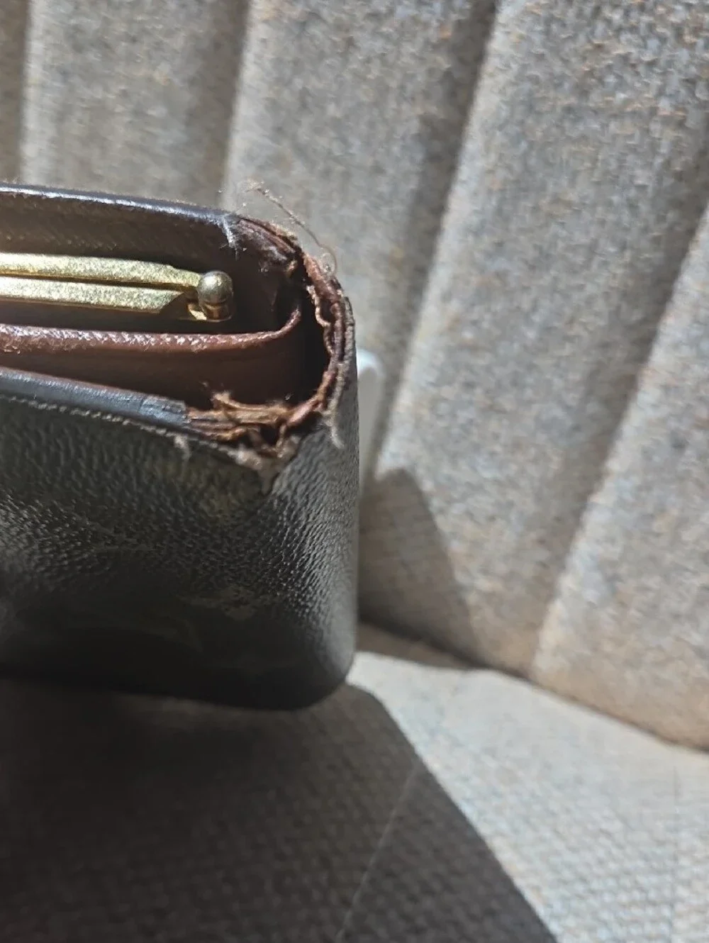 Louis Vuitton Monogram Canvas Brown and Gold Snap Compact Wallet
